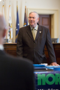Congressman Dana Rohrabacher (R-CA) addresses NORML citizens before they depart to their congressional meetings