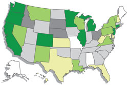 US Governors Marijuana Map